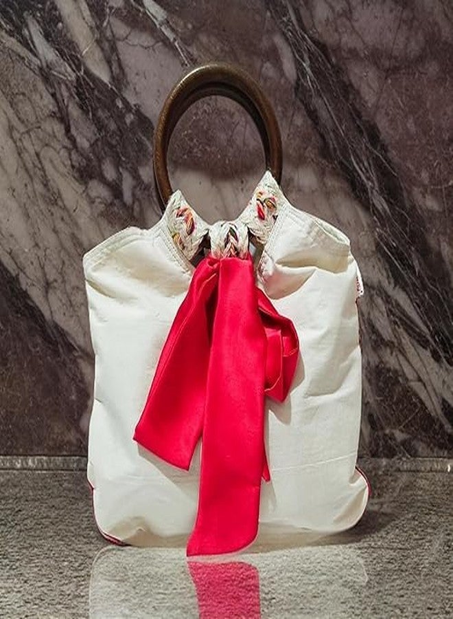 ATHZ semi formal high fashion ladies handbag Plain | Fabric | Cotton | - Image 5